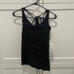 Black Athleta Work Out Tank w/ Built-In Sports Bra